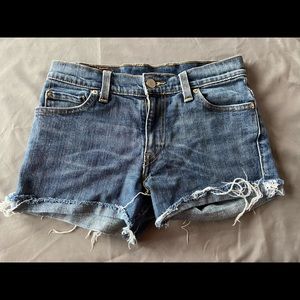 Levi denim shorts size zero